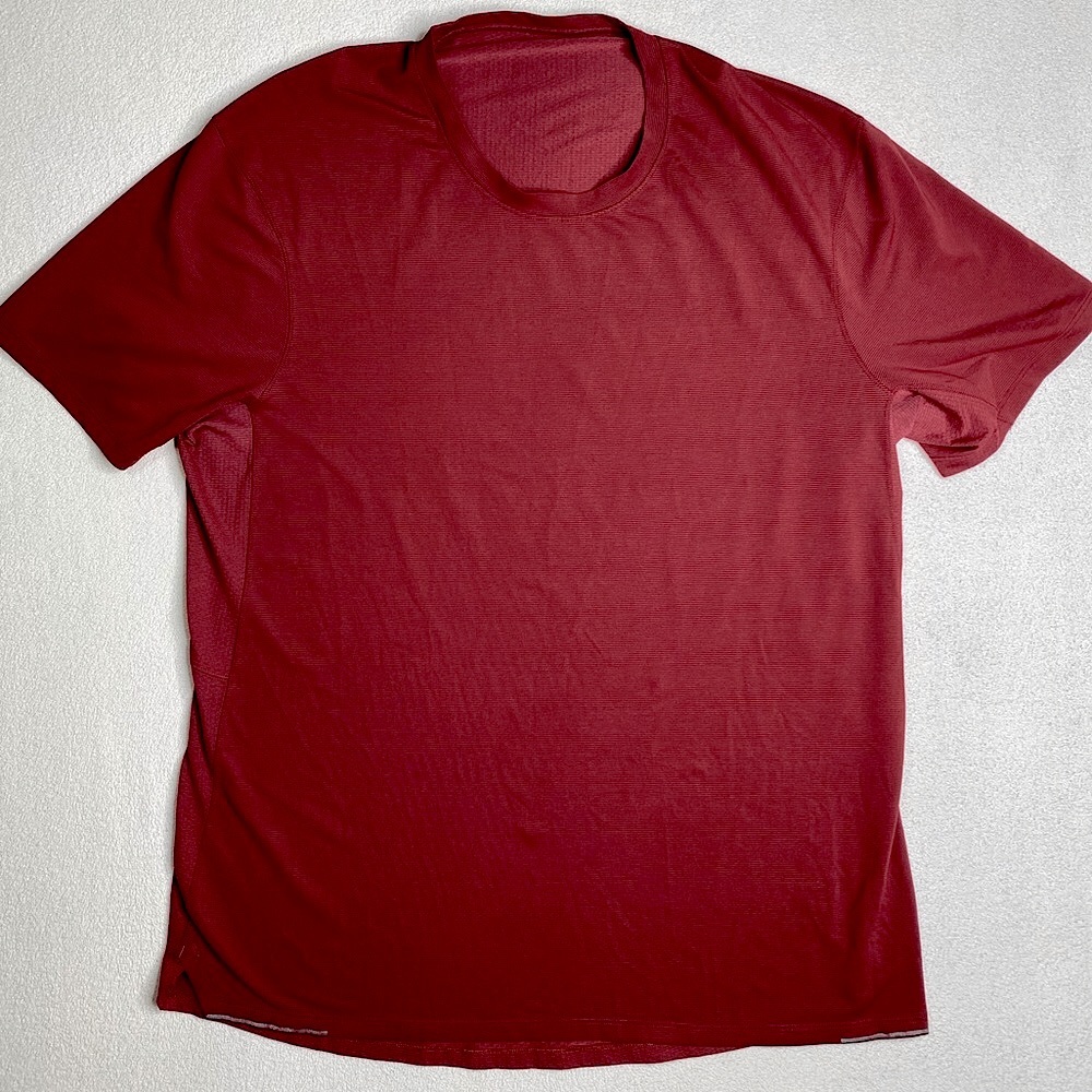Lululemon Men’s Runway Short Sleeve Athletic T-Shirt Size (L) Large -Caliente - Picture 3 of 14